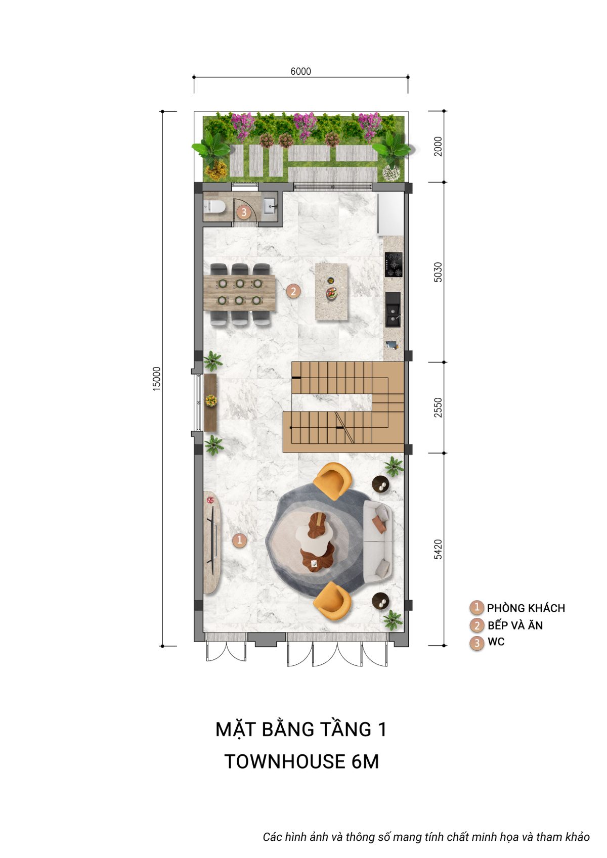 Mặt bằng Biệt thự song lập ven hồ · 12m 2